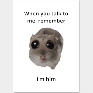 Cute Hamster Meme Design Posters and Art